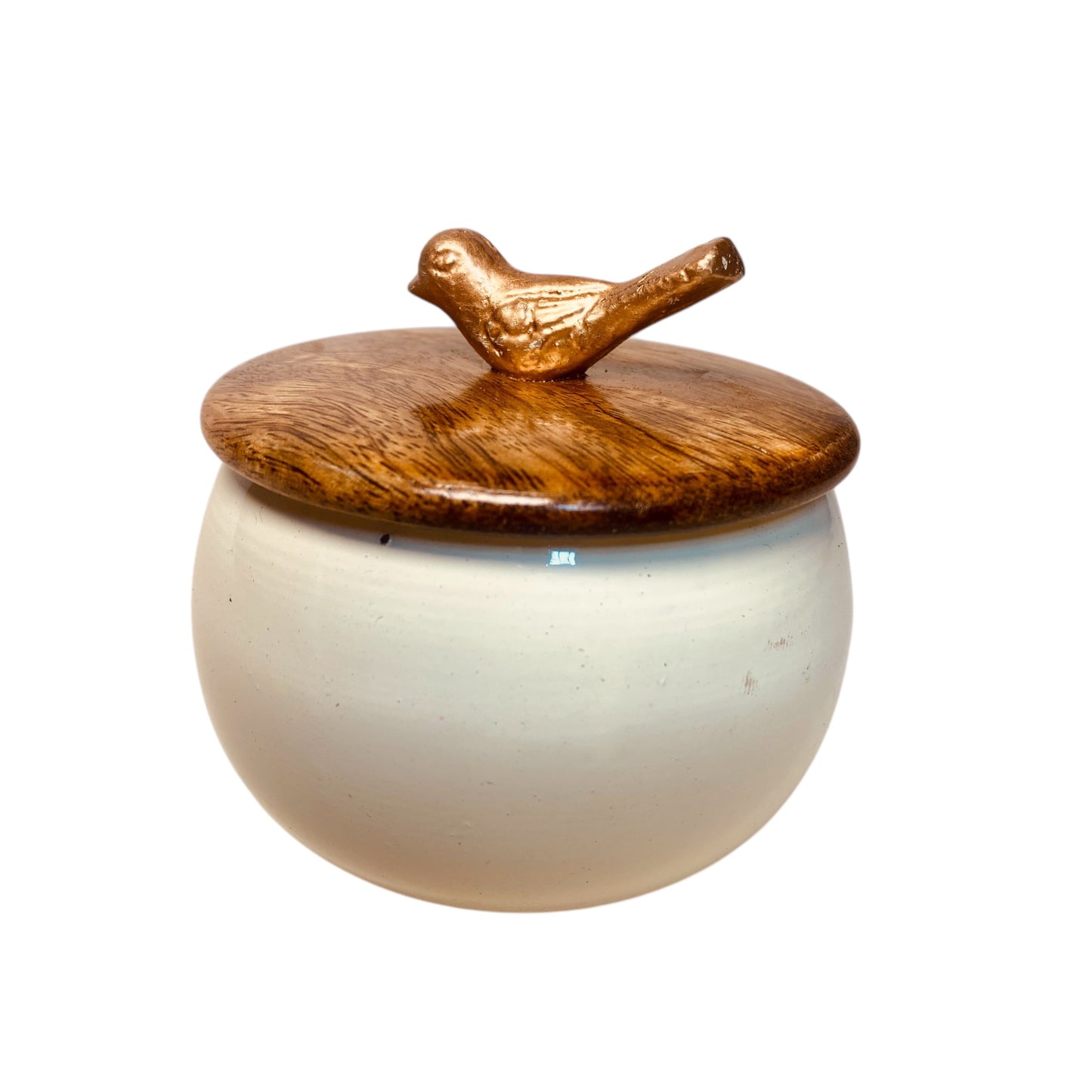 Ceramic-Coated Airtight Jar with Wooden Lid