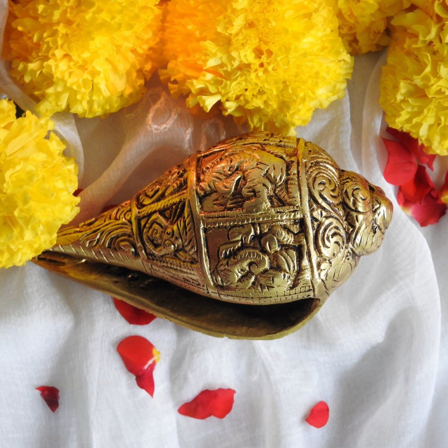 Brass Ganesha Carving Shank