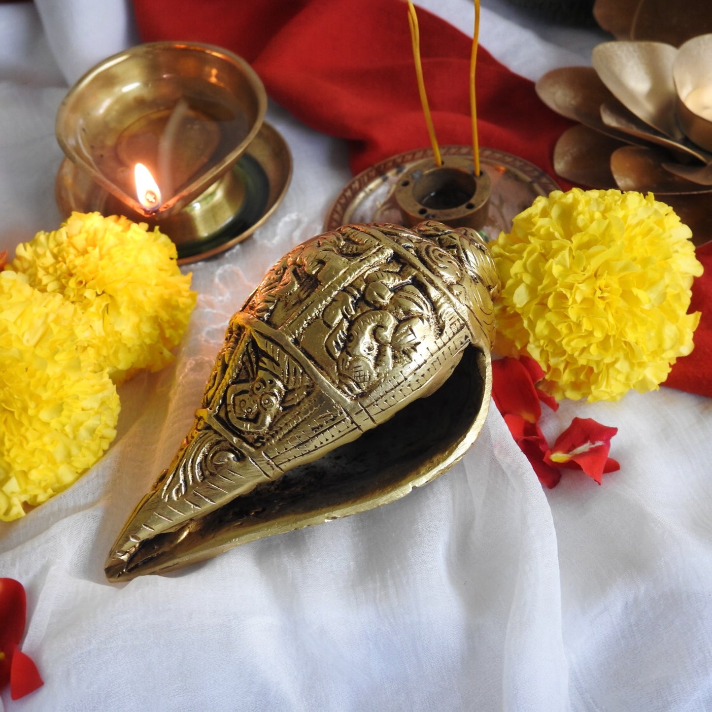 Brass Ganesha Carving Shank