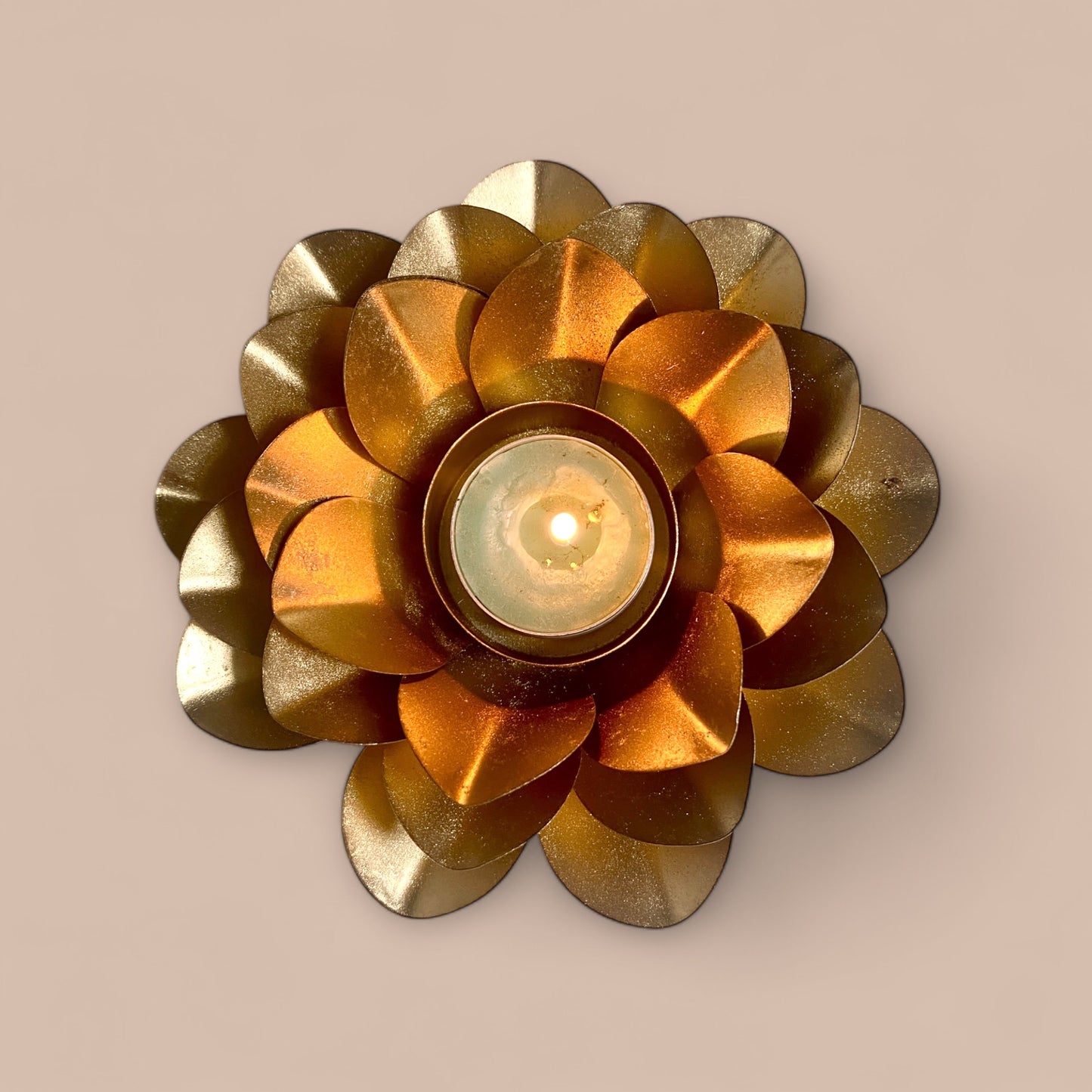 Lotus Shape Metal Candle Holder