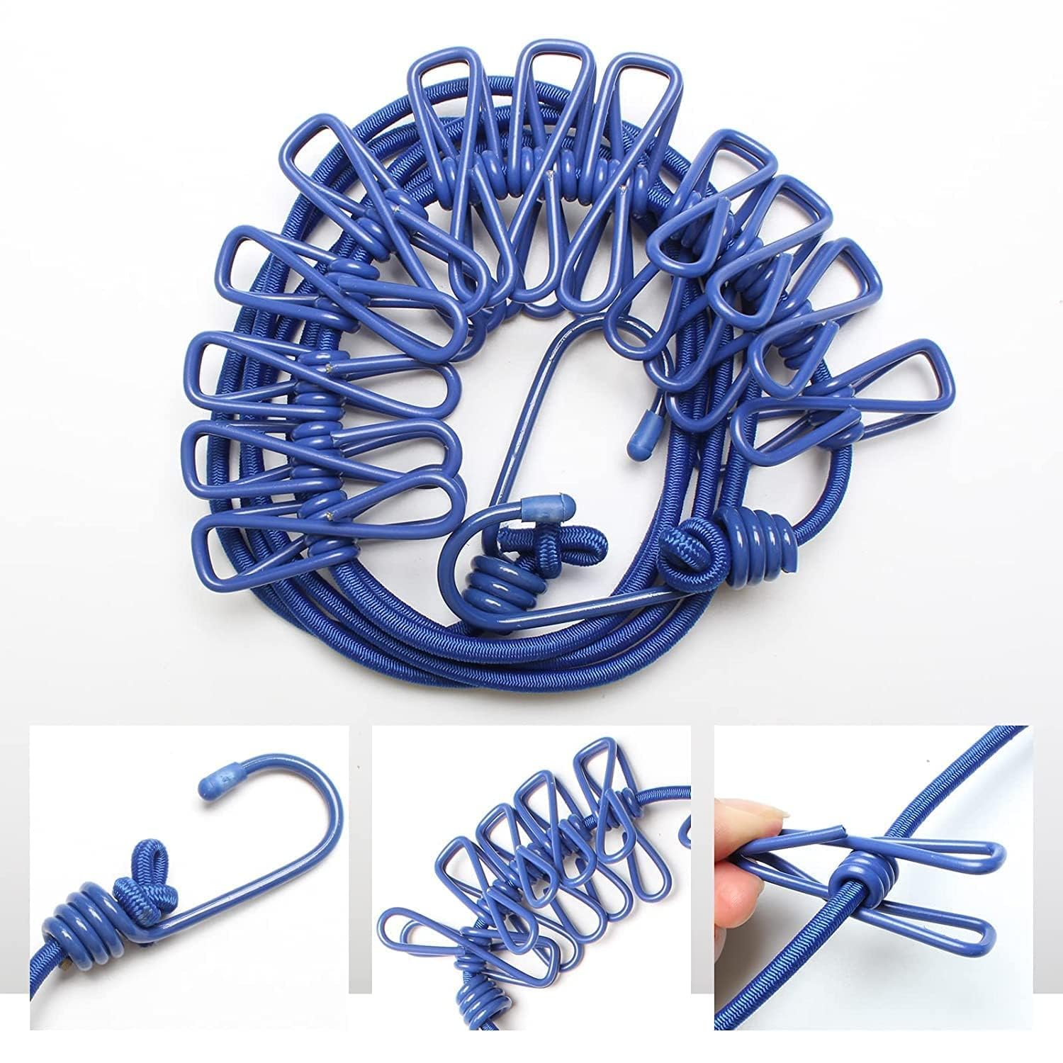 Cloth Drying Rope with Hooks jeemboombaa