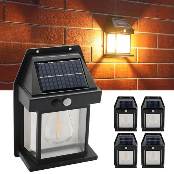 Tungsten Bulb led Solar Outdoor wall